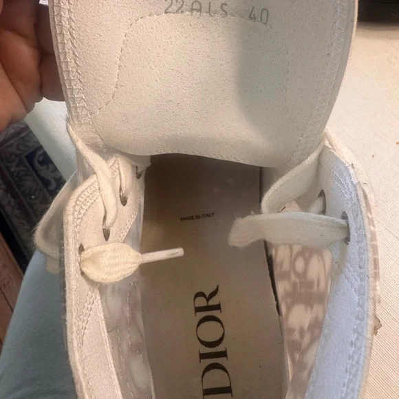 Dior Monogram High-Top Sneakers in Black and White